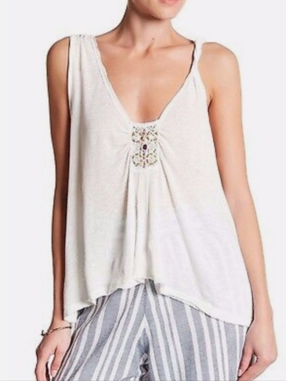 FP  L New Vibes Embellished Tank Top